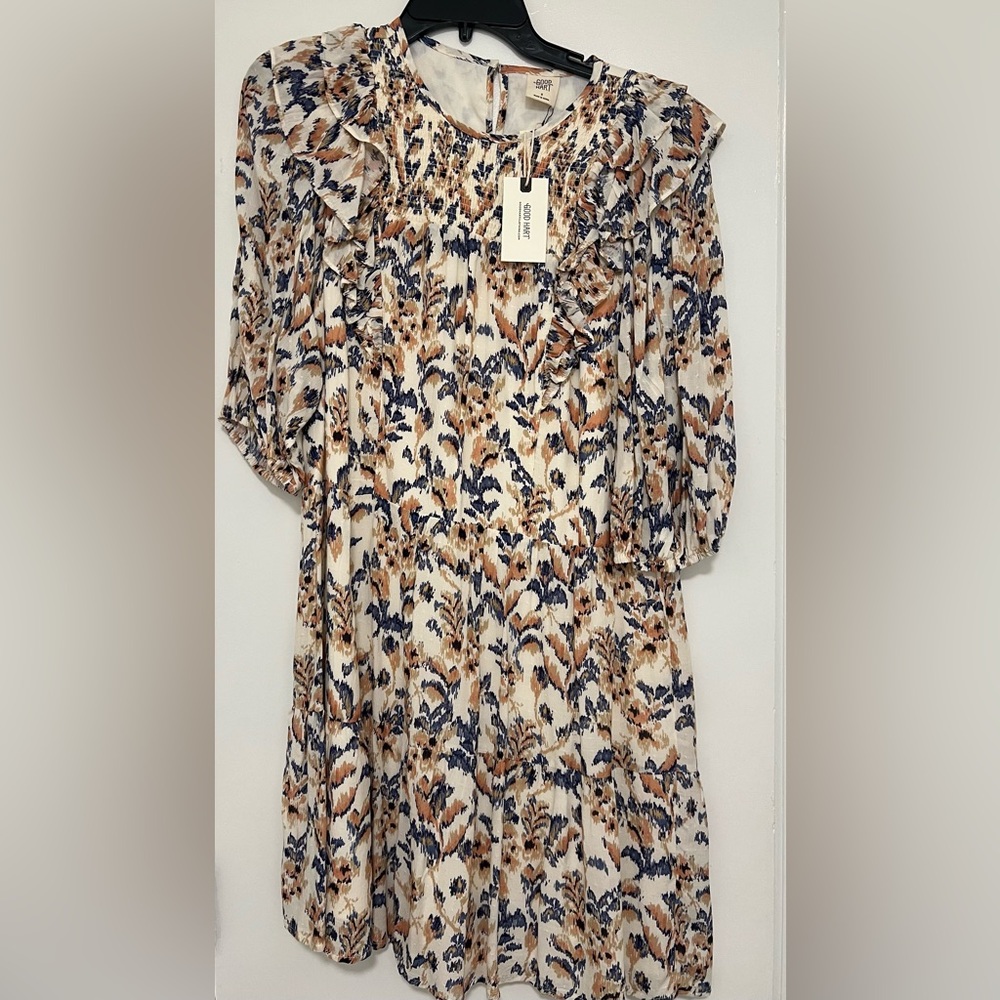 Chic Ruffled Floral Mini Dress